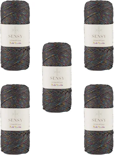 Vista 98 de Sensy Premium Cuerda de Poliéster 1.5mm (0.059 pulgadas) 164 Yardas Cuerda de Polipropileno 100% Cuerda de Macramé 1.5mm Cuerda para Bolsa
