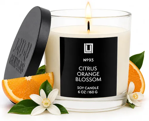 Vista 33 de Lulu Candles Sweet Pea, Jasmine & Apple Vela perfumada en tarro de soja de lujo Vertida a mano en los Estados Unidos Altamente perfumada