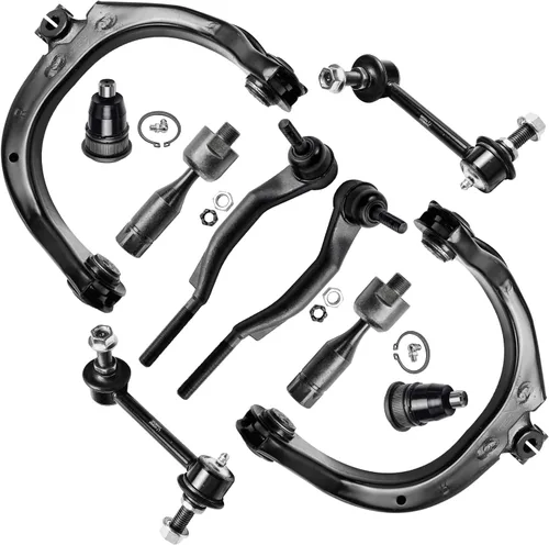 Vista 52 de Detroit Axle - Kit de suspensión delantera de 10 piezas para Chevrolet Trailblazer GMC Envoy 2004-2007 2005 2006 Soportes de brazo de control