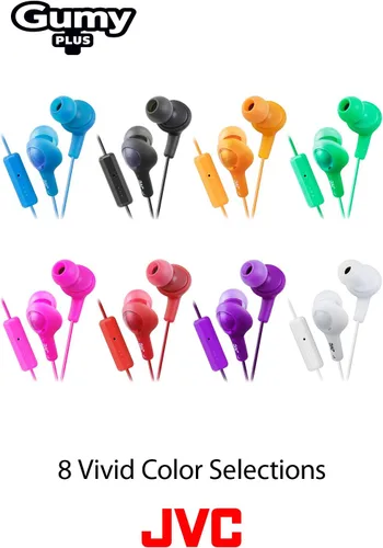 Vista 3 de JVC HA-FR6 Gumy Plus Auriculares intrauditivos con control remoto y micrófono (blanco)