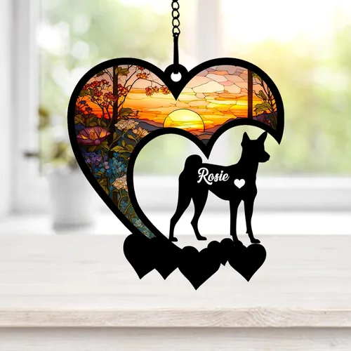 Vista 79 de NAZENTI Atrapasoles personalizado de sabueso afgano, adorno conmemorativo personalizado para la pérdida de mascotas, regalo de condolencia