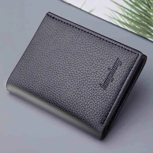 Vista 4 de Monedero versátil para hombre, billetera pequeña ultrafina, tarjeta corta, paquete de tarjeta, monedero vertical, negro, talla única (0dBZi9yHf)