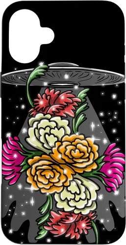 Vista 23 de Alien Floral UFO Girly Extraterrestrial Space Lover - Funda de regalo para iPhone 17