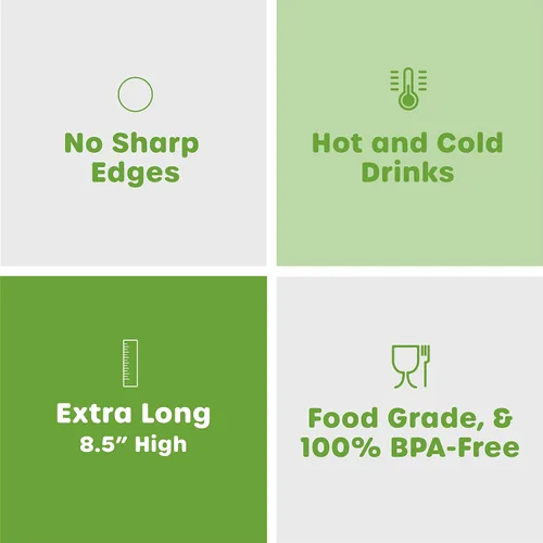 Vista 4 de Comfy Package Pajitas jumbo para batidos, paquete de 100 pajitas Boba y batido de plástico transparente