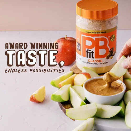 Vista 4 de PBfit Mantequilla de maní clásica en polvo de 15 onzas, mantequilla de maní en polvo para untar de cacahuetes tostados reales, 8g de proteína 8% DV
