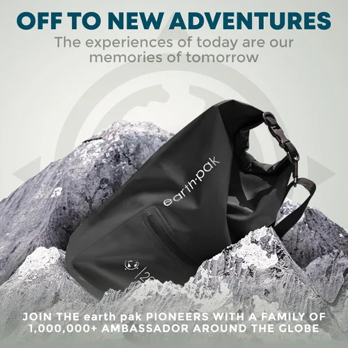 Vista 5 de Earth Pak Bolsa seca impermeable con bolsillo con cremallera, mochila impermeable para mantener el equipo seco