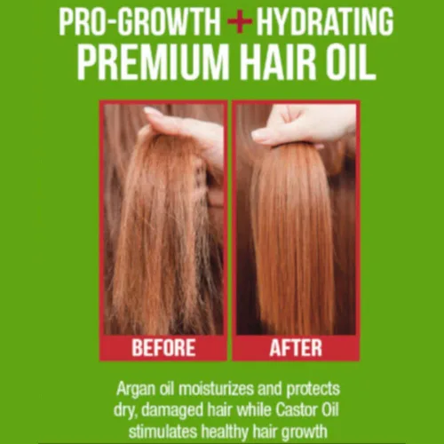 Vista 4 de Difeel Premium Castor Plus Argan - Aceite hidratante para el cabello Pro-Growth + Hidratante Premium 2.5 oz.