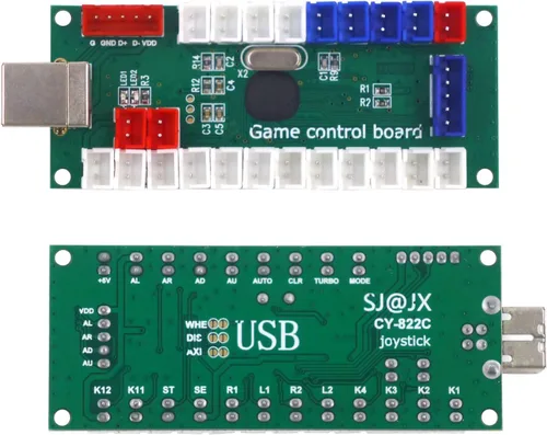 Vista 3 de Juego de arcada USB codificador cero retardo Arcade botón Joystick controlador para PC Raspberry Pi MAME