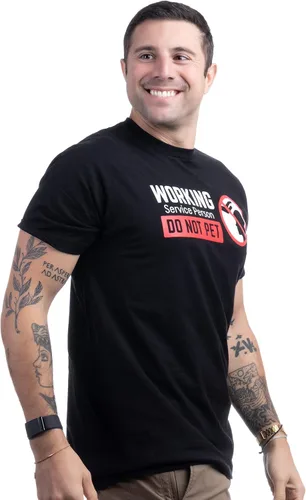 Vista 3 de Persona de servicio Do Not Pet! Divertida camiseta sarcástica del dueño del perro camiseta de sarcasmo animal para hombres mujeres humanos