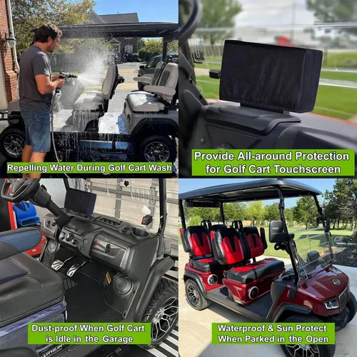Vista 5 de Woho Funda impermeable táctil con abertura elástica para carrito de golf Evolution y Denago, accesorios para carrito de golf Evolution