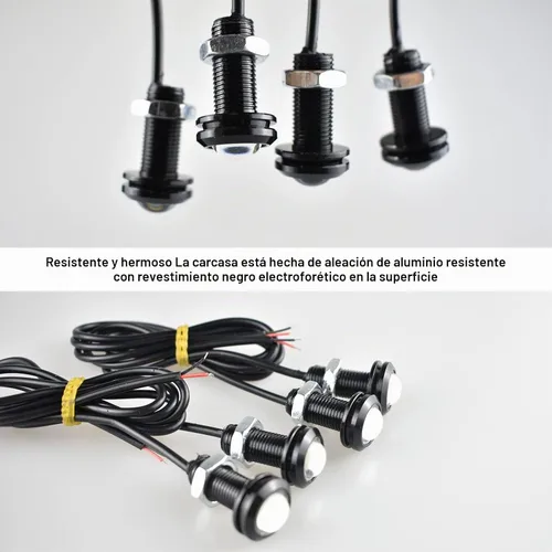 Vista 4 de Boigoo Kit de Luces Marcadoras Universales de 12V para Parrilla Delantera con Lente de Proyector, Montaje con Pernos, Compatible con Parrilla
