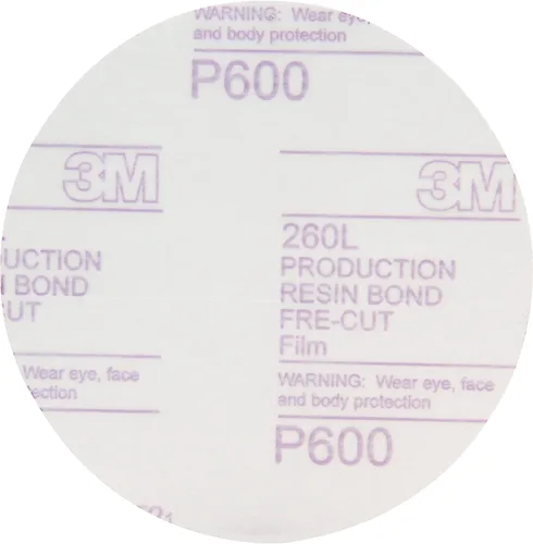 Vista 2 de 3M Disco de película de acabado Stikit, 83678, 5 in, grado P600, 100 discos por caja