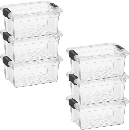 Vista 87 de Superio Mini contenedor de almacenamiento de plástico para crayón, suministros de arte y estuche de costura, organizador pequeño apilable