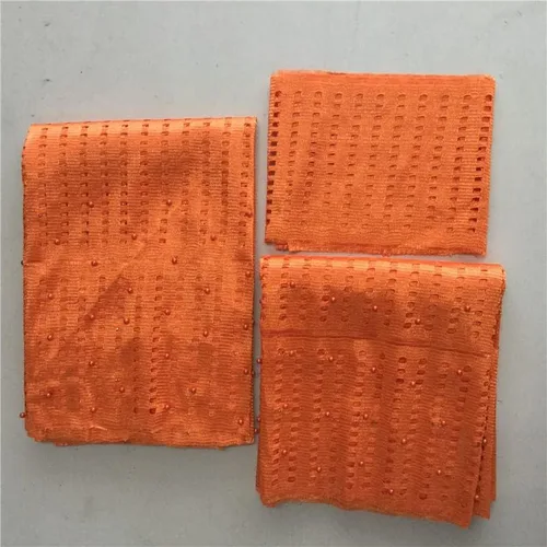 Vista 6 de MSBRIC ASO Oke - Pañuelo hecho a mano con cuentas de gele (3 piezas por bolsa) Nigerian Gele ASO Oke Headtie - 3 piezas por bolsa, color 5562
