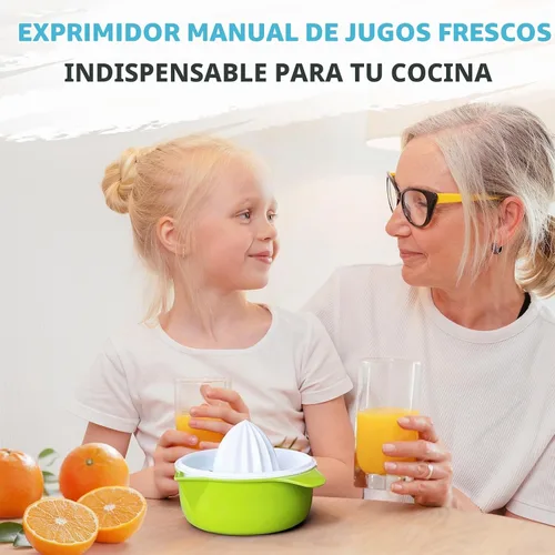 Vista 8 de Exprimidor de cítricos, exprimidor de limón, fruta naranja, exprimidores manuales de mano con boquilla de vertido, 8.5 fl oz