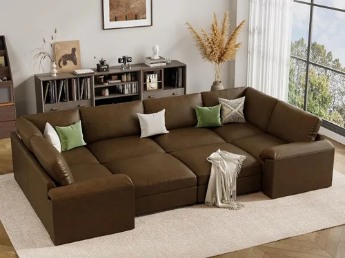 Vista 119 de EASE MOOSE Sofá modular seccional, sofá en forma de U para sala de estar Beige