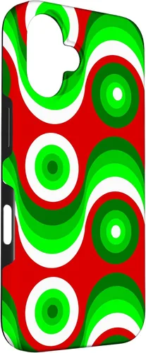 Vista 3 de iPhone 16 ugly christmas mod groovy red green 1960s 1970 retro vintage Case