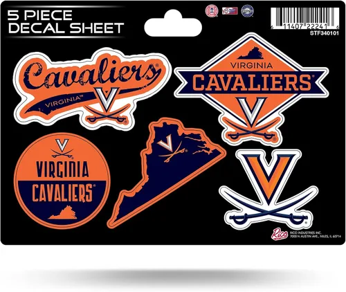 Vista 36 de Rico Industries NCAA - Hoja de adhesivos (5 unidades)