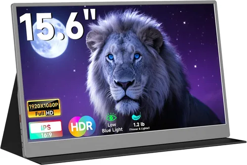 Vista 12 de AYY Monitor portátil 4k, pantalla táctil de 13.4" 3840x2160 Segunda pantalla 100% sRGB, 400cd HDR USB C Ultra Slim IPS Monitor portátil para Mac