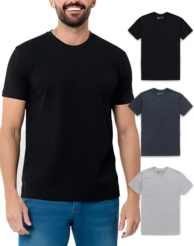 Vista 32 de Camisetas casuales de algodón suave con cuello redondo y ajuste atlético