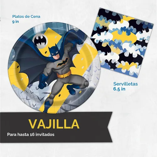 Vista 5 de Decoraciones de cumpleaños de Batman para fiesta con máscara de recuerdo