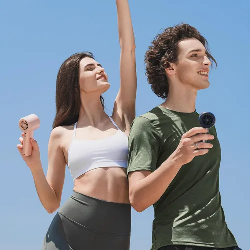 Vista 8 de JISULIFE Ventilador de mano Pro1S - Flujo de aire de última generación Azul estelar