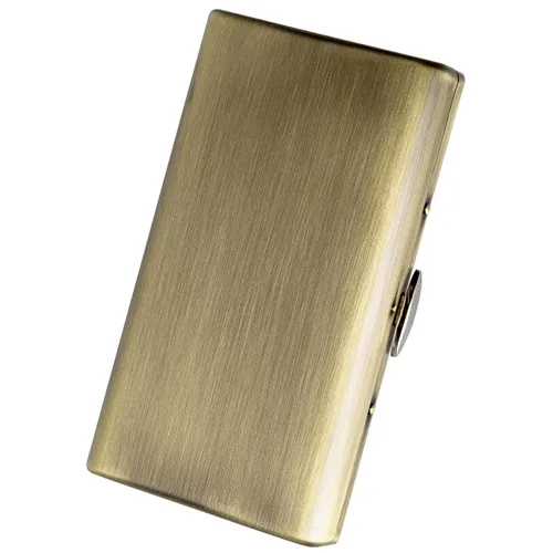 Vista 13 de Elegante, moderna y minimalista pitillera de metal - Capacidad para 10 cigarrillos de 100mm - Perfecta para mujeres - Diseño de metal ligero