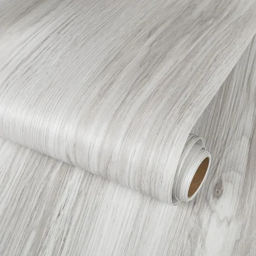 Vista 15 de Azulejos de suelo para despegar y pegar, suelo de tablones de vinilo blanco (Ash White)