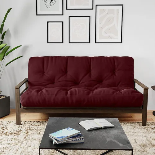 Vista 21 de Royal Sleep Products by The Futon Factory - Colchón futón de espuma de 8 pulgadas, tela negra sólida, tamaño Twin, espumas certificadas CertiPUR