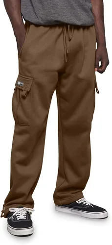 Vista 3 de Pantalones de chándal para hombre, leggings de herramientas, pantalones de pierna recta, pantalones de color sólido casual para hombre