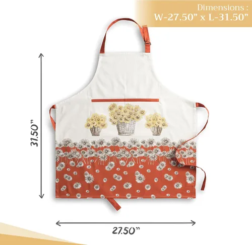 Vista 13 de Maison d' Hermine Delantales para mujer con bolsillo, 100% algodón (27.50 x 31.50 pulgadas)