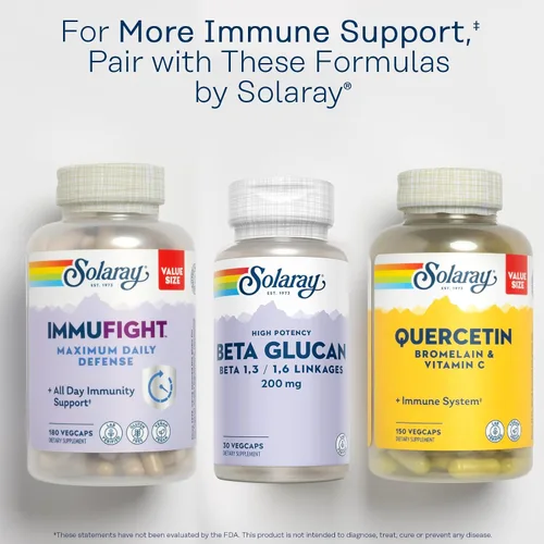 Vista 6 de SOLARAY Suplementos de beta glucano, apoyo inmunológico, apoyo cardíaco y digestivo con fibra beta glucano de levadura de panadero, alta potencia