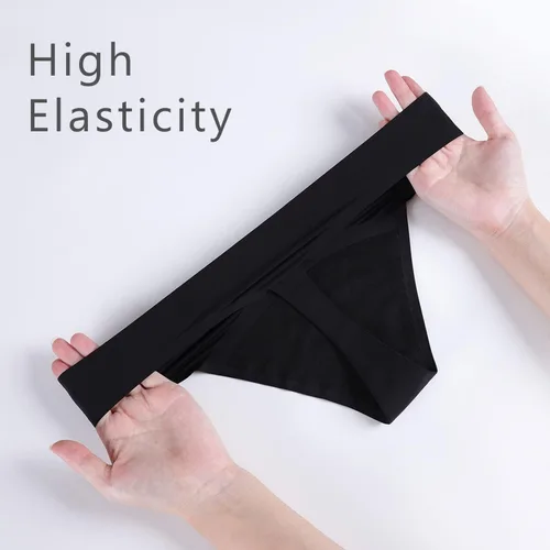 Vista 4 de SHARICCA Tangas posparto para mujer, 4 capas, ropa interior a prueba de fugas, para adolescentes, paquete múltiple