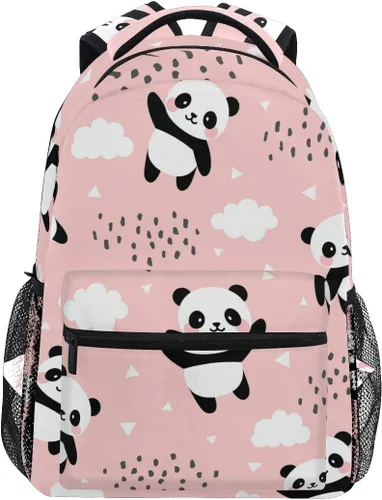 Vista 8 de ATTX Linda mochila con diseño de panda para niños y niñas, Panda-h, Ciclismo