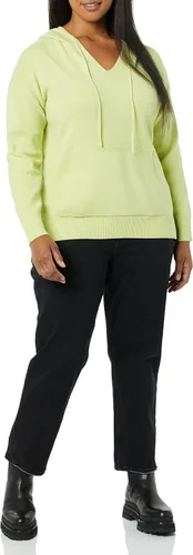 Vista 3 de Daily Ritual Women's Ultra-Soft Milano Stitch Drawstring Hoodie Sweater