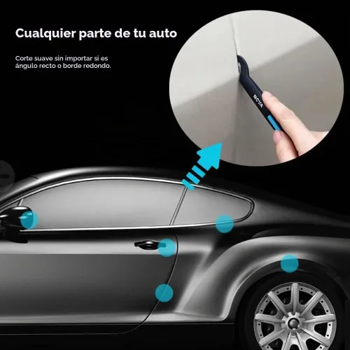 Vista 3 de Nova Corte de protección retráctil, cuchillo cortador de vinilo para envolver automóviles, herramienta de corte de seguridad automotriz de precisión