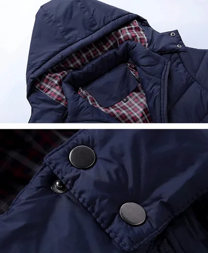 Vista 3 de DBM - Chaqueta de plumón con capucha desmontable para hombre