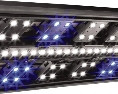 Vista 4 de Marineland Luz LED avanzada totalmente ajustable para acuarios de 75 galones, iluminación personalizable