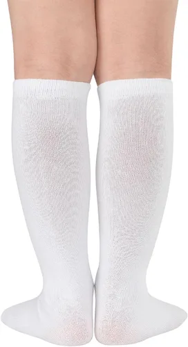 Vista 50 de Century Star Calcetines de fútbol de algodón para niños y jóvenes, calcetines de tubo suave, hasta la rodilla, calcetines deportivos largos