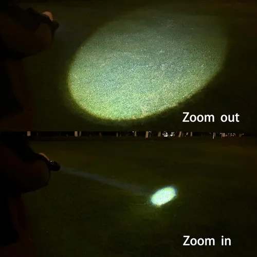 Vista 2 de Linternas LED Grandes de Batería D de 2 Celdas de Servicio Pesado, Linterna Antorcha de Aleación de Aluminio de Modo Único con Zoom, Linterna