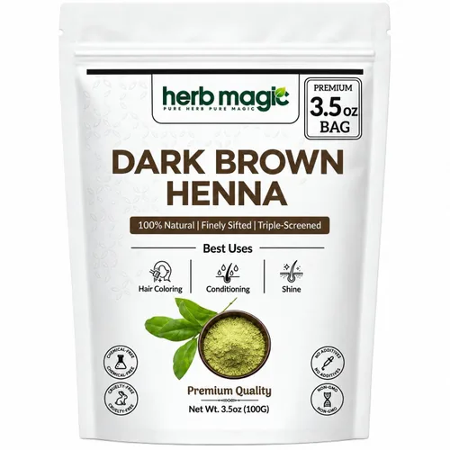 Vista 10 de Herb Magic Indigo - Polvo para cabello, tinte negro natural, Indigofera, 8