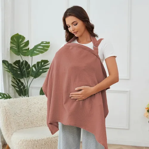 Vista 17 de Funda de lactancia para bebé con aro rígido, transpirable y suave 100% muselina de algodón, delantal para lactancia y extracción de leche del bebé