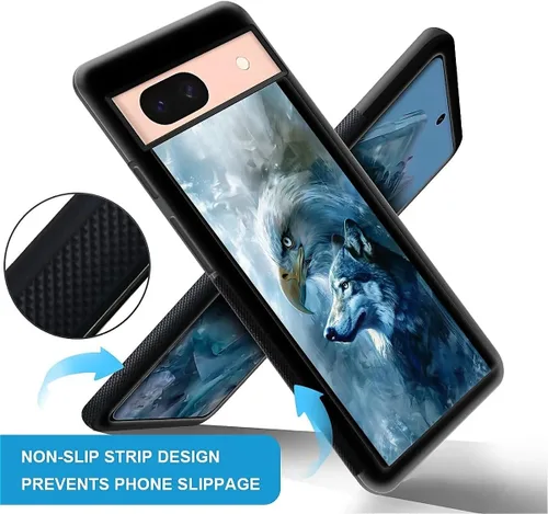 Vista 1976 de Compatible con Google Pixel 4A 5G Mobile Case Creative Acrylic Panel trasero Silicona Protección Grip especialmente diseñado para Google Pixel 4A 5G