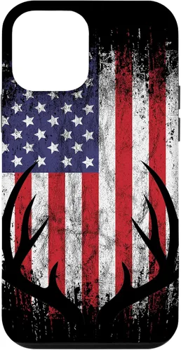 Vista 16 de Deer Hunting American Flag Whitetail Buck Antlers Case for iPhone 17