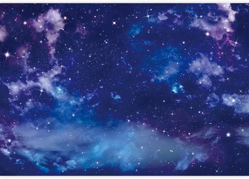 Vista 2 de NWT Calcomanía removible para pared, diseño de nube galáctica, estrella, nebulosa, fantasía, ciencia ficción, astronomía y arte espacial, arte