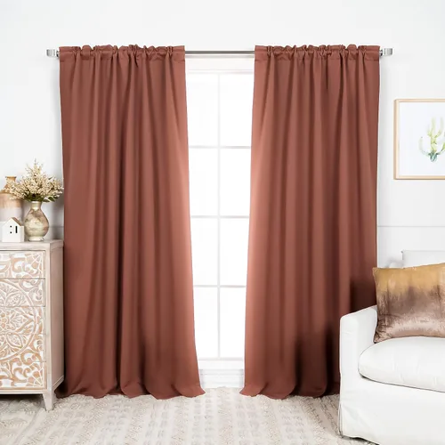 Vista 49 de Best Home Fashion Paneles de cortinas opacas de alta calidad, con aislamiento térmico sólido, cortinas opacas para tratamiento de ventanas