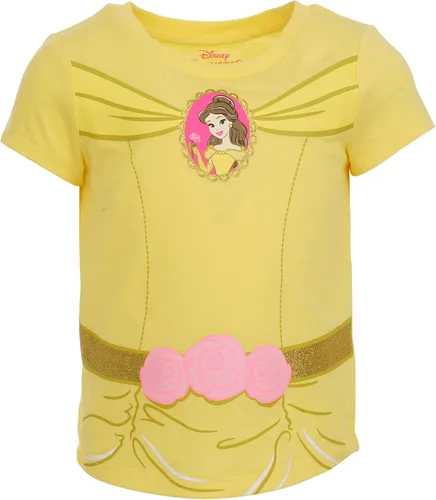 Vista 2 de Disney Paquete de 5 camisetas de princesa para bebés y niñas grandes