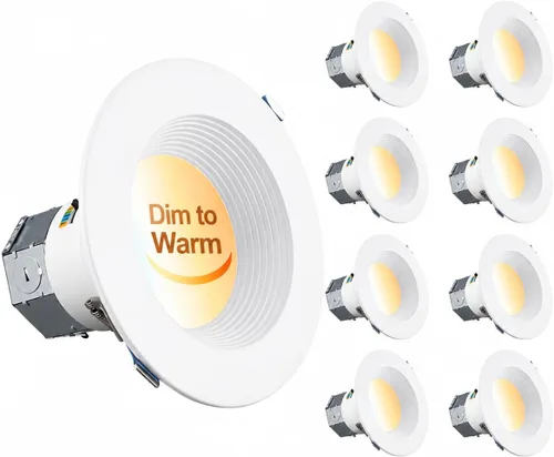 Vista 12 de TORCHSTAR Paquete de 8 luces LED empotrables 5CCT de 6 pulgadas, sin lata 2-Blanco