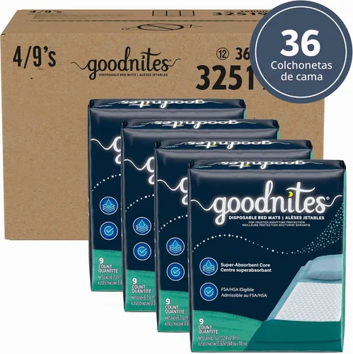 Vista 2 de GoodNites Colchonetas para cama desechables, 36 unidades, SYNCHKG049624, Verde, 1, 1