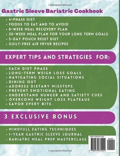 Vista 2 de Gastric Sleeve Bariatric Cookbook 2000 Days Of Tasty Recipes For Healthy Stomach Recovery & Quick Weight Loss After Surgery. Bonus Conscious Eating